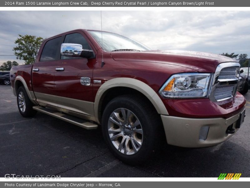 Deep Cherry Red Crystal Pearl / Longhorn Canyon Brown/Light Frost 2014 Ram 1500 Laramie Longhorn Crew Cab