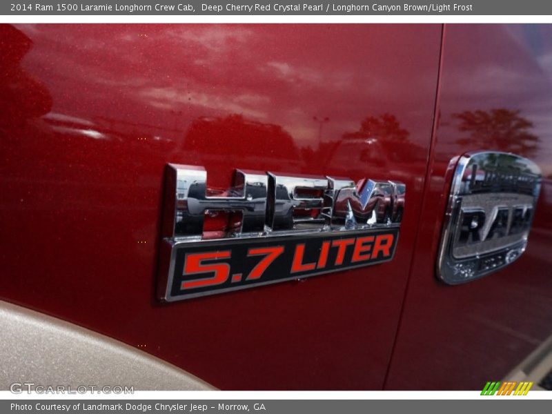 Deep Cherry Red Crystal Pearl / Longhorn Canyon Brown/Light Frost 2014 Ram 1500 Laramie Longhorn Crew Cab