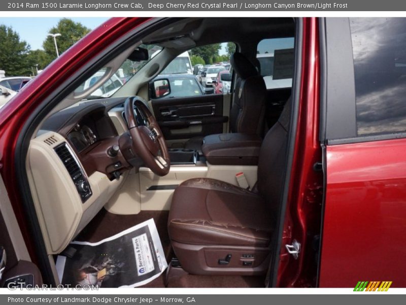 Deep Cherry Red Crystal Pearl / Longhorn Canyon Brown/Light Frost 2014 Ram 1500 Laramie Longhorn Crew Cab