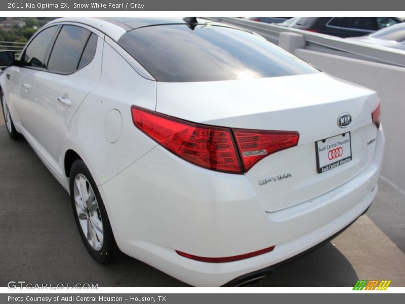 Snow White Pearl / Gray 2011 Kia Optima EX