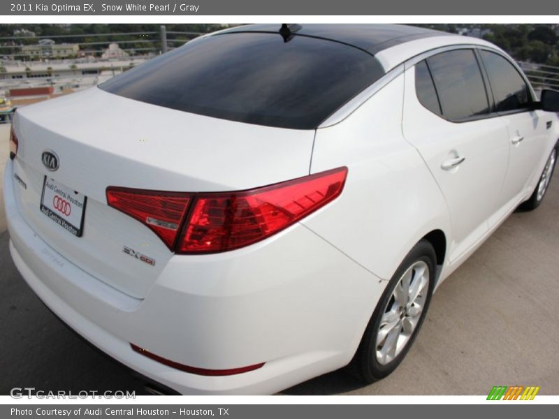 Snow White Pearl / Gray 2011 Kia Optima EX