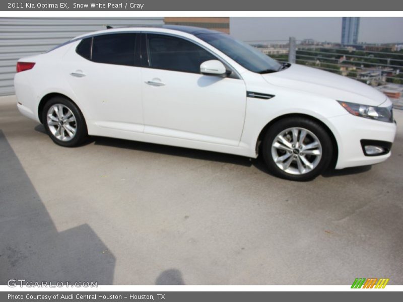 Snow White Pearl / Gray 2011 Kia Optima EX