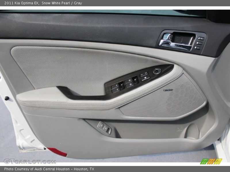 Snow White Pearl / Gray 2011 Kia Optima EX