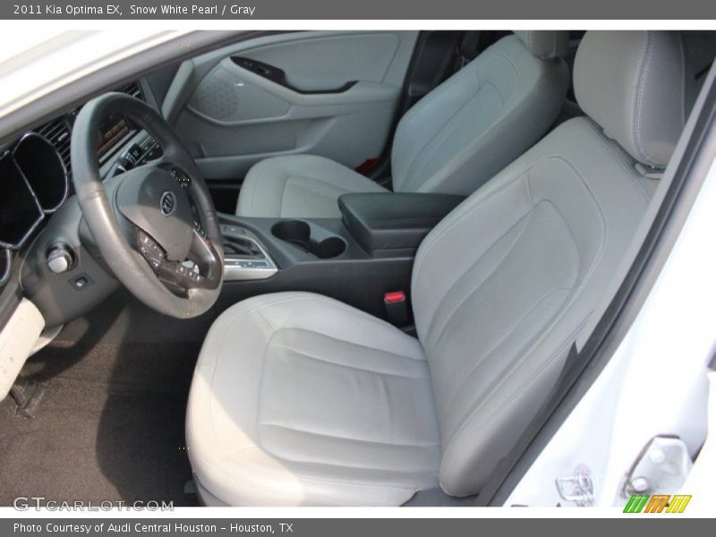 Snow White Pearl / Gray 2011 Kia Optima EX