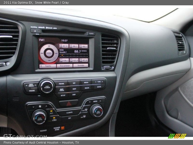 Snow White Pearl / Gray 2011 Kia Optima EX