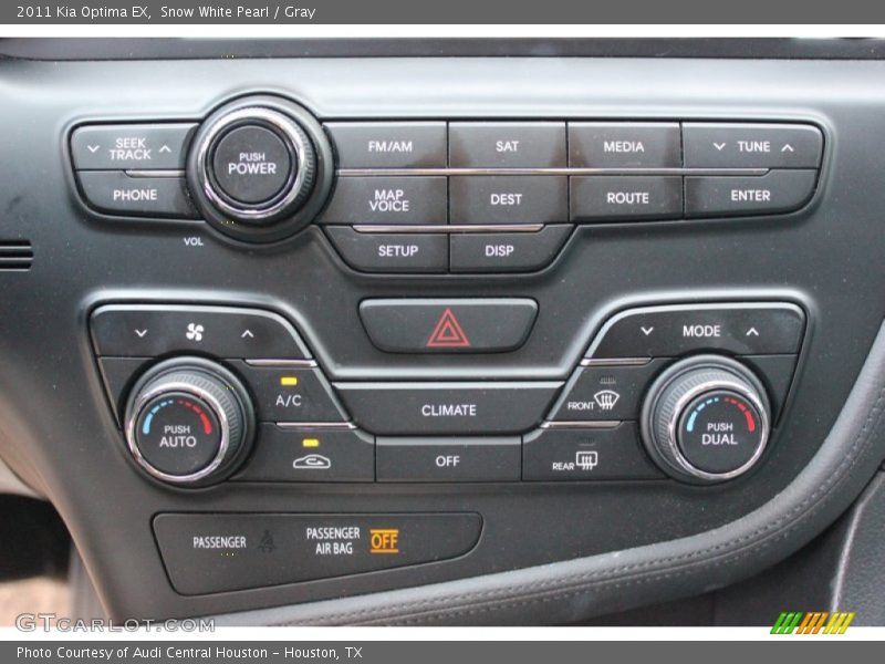 Snow White Pearl / Gray 2011 Kia Optima EX
