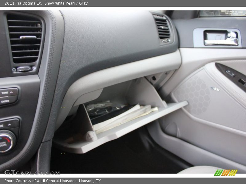 Snow White Pearl / Gray 2011 Kia Optima EX