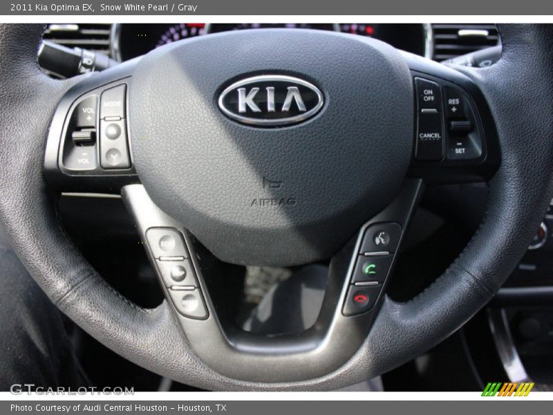 Snow White Pearl / Gray 2011 Kia Optima EX