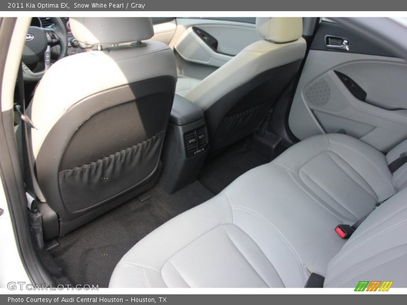 Snow White Pearl / Gray 2011 Kia Optima EX