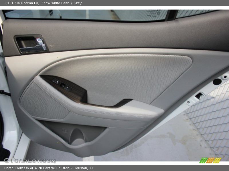 Snow White Pearl / Gray 2011 Kia Optima EX