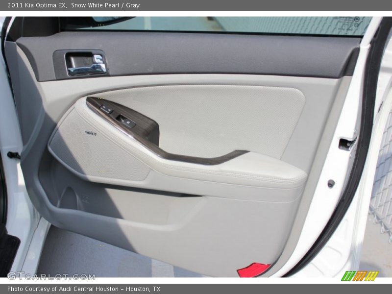 Snow White Pearl / Gray 2011 Kia Optima EX