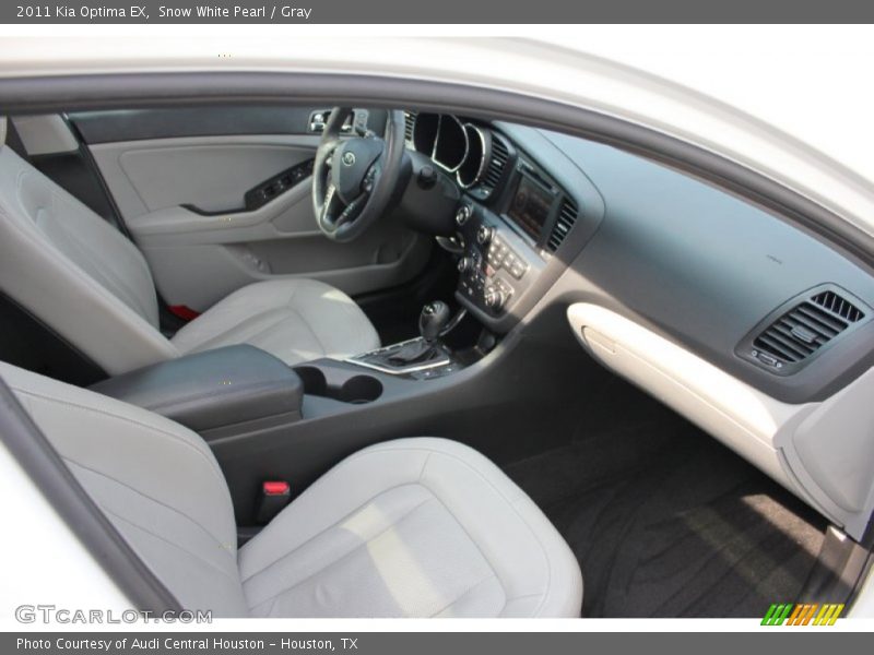 Snow White Pearl / Gray 2011 Kia Optima EX
