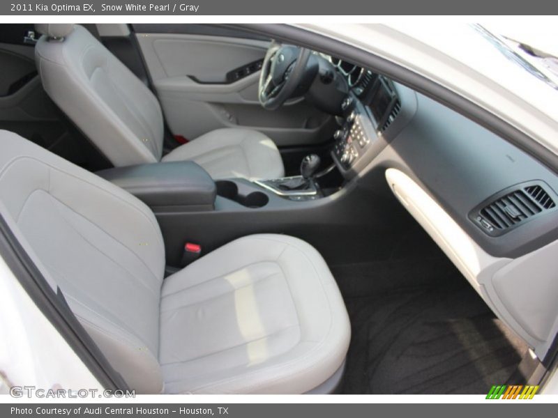 Snow White Pearl / Gray 2011 Kia Optima EX