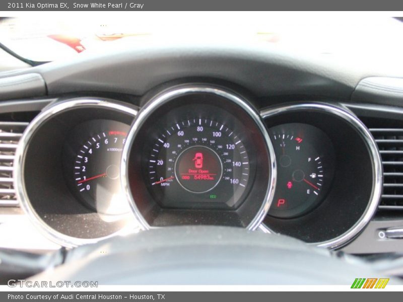 Snow White Pearl / Gray 2011 Kia Optima EX