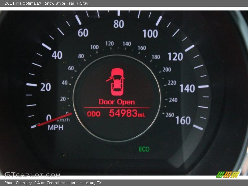 Snow White Pearl / Gray 2011 Kia Optima EX