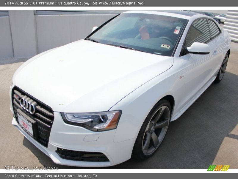 Ibis White / Black/Magma Red 2014 Audi S5 3.0T Premium Plus quattro Coupe