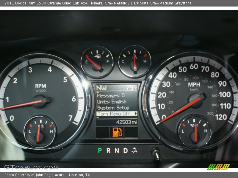 Mineral Gray Metallic / Dark Slate Gray/Medium Graystone 2011 Dodge Ram 1500 Laramie Quad Cab 4x4