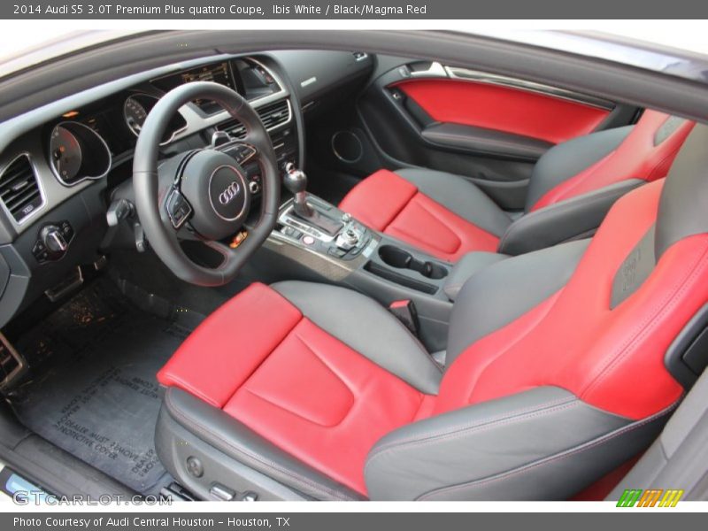 Ibis White / Black/Magma Red 2014 Audi S5 3.0T Premium Plus quattro Coupe