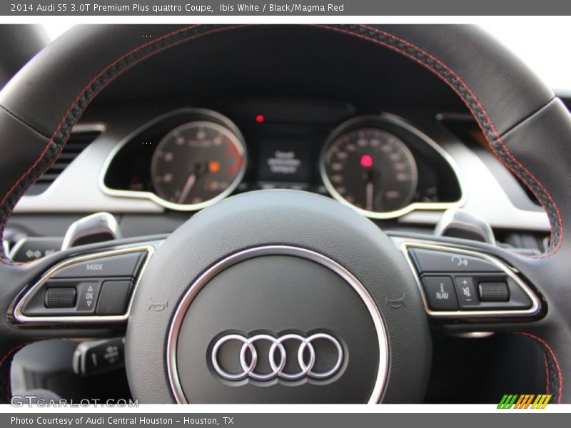 Ibis White / Black/Magma Red 2014 Audi S5 3.0T Premium Plus quattro Coupe