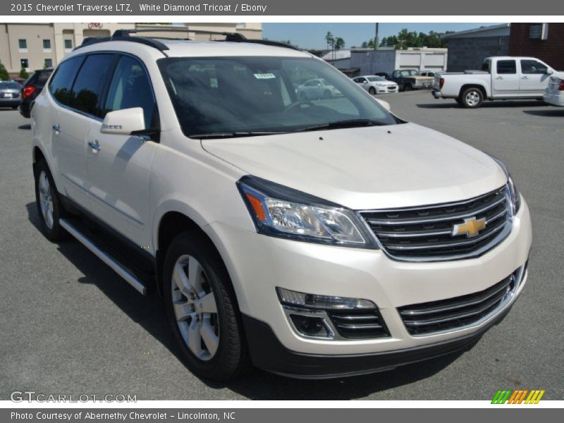 White Diamond Tricoat / Ebony 2015 Chevrolet Traverse LTZ