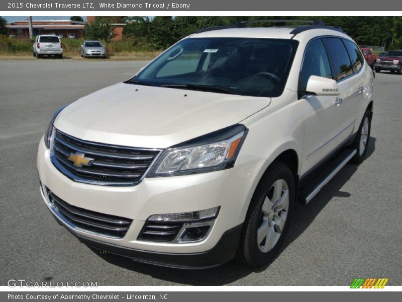White Diamond Tricoat / Ebony 2015 Chevrolet Traverse LTZ