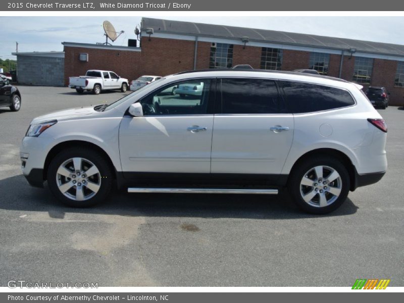 White Diamond Tricoat / Ebony 2015 Chevrolet Traverse LTZ