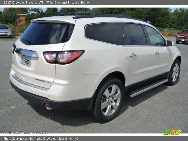 White Diamond Tricoat / Ebony 2015 Chevrolet Traverse LTZ