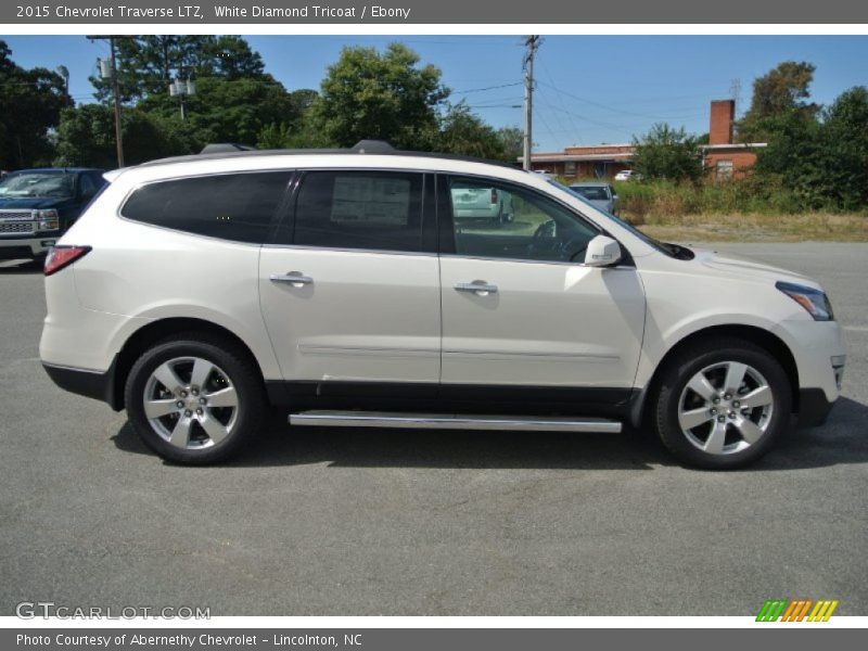 White Diamond Tricoat / Ebony 2015 Chevrolet Traverse LTZ