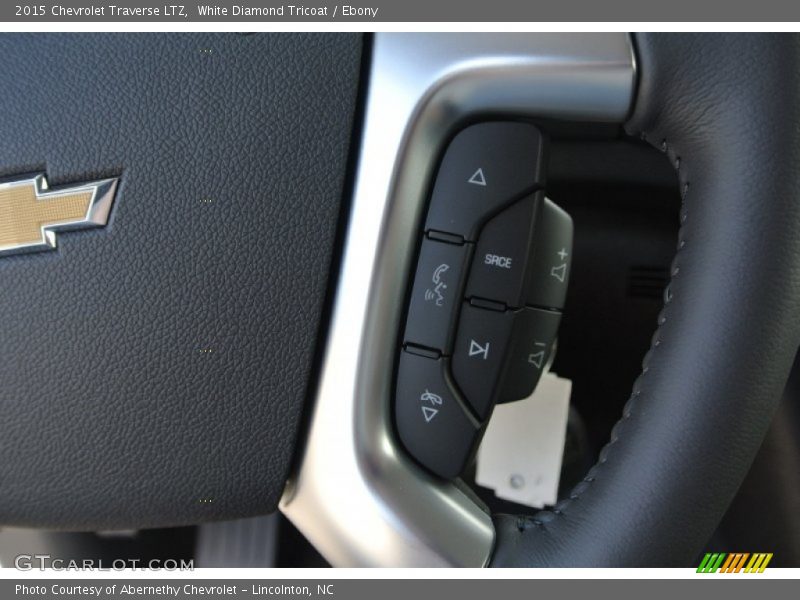 White Diamond Tricoat / Ebony 2015 Chevrolet Traverse LTZ