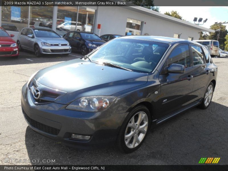 Metropolitan Gray Mica / Black 2009 Mazda MAZDA3 s Sport Hatchback