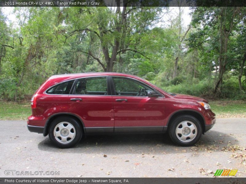 Tango Red Pearl / Gray 2011 Honda CR-V LX 4WD