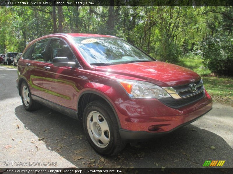 Tango Red Pearl / Gray 2011 Honda CR-V LX 4WD