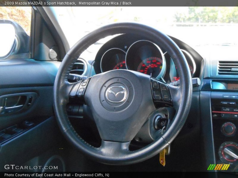 Metropolitan Gray Mica / Black 2009 Mazda MAZDA3 s Sport Hatchback