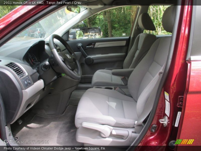 Tango Red Pearl / Gray 2011 Honda CR-V LX 4WD