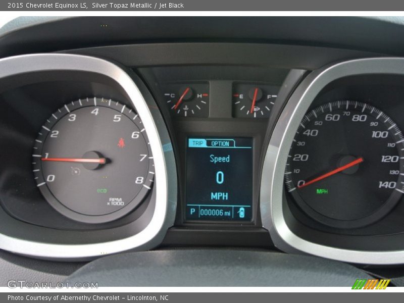 Silver Topaz Metallic / Jet Black 2015 Chevrolet Equinox LS