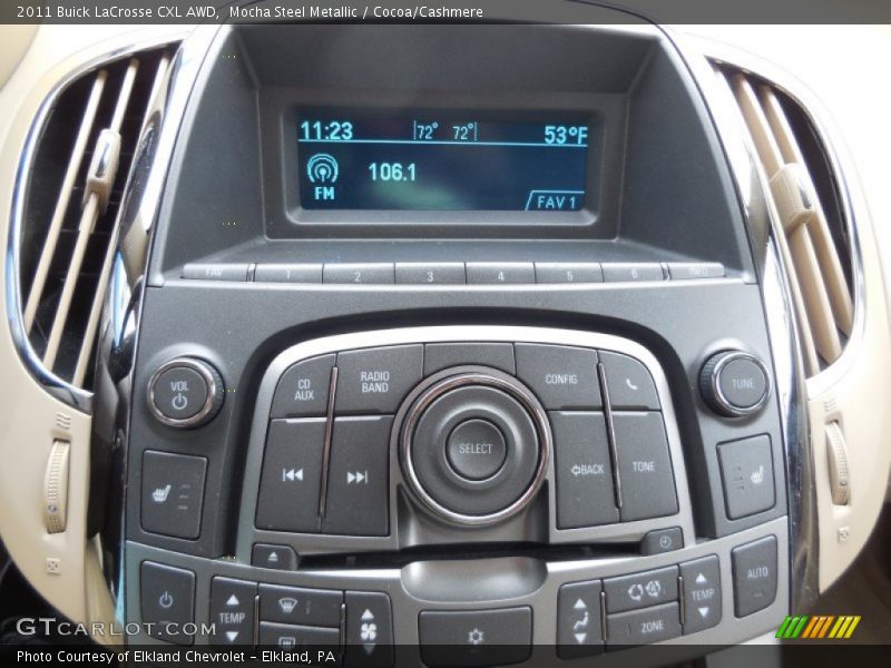Mocha Steel Metallic / Cocoa/Cashmere 2011 Buick LaCrosse CXL AWD