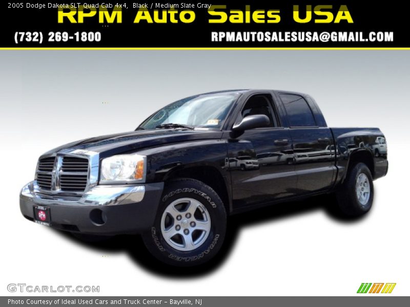 Black / Medium Slate Gray 2005 Dodge Dakota SLT Quad Cab 4x4