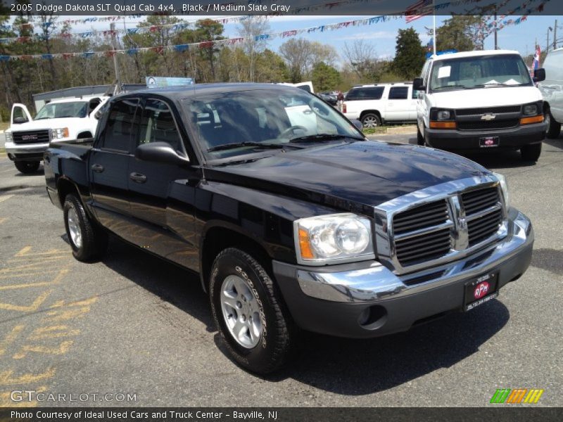Black / Medium Slate Gray 2005 Dodge Dakota SLT Quad Cab 4x4