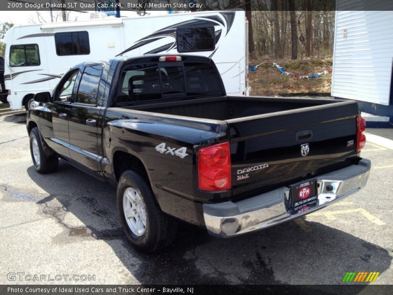 Black / Medium Slate Gray 2005 Dodge Dakota SLT Quad Cab 4x4