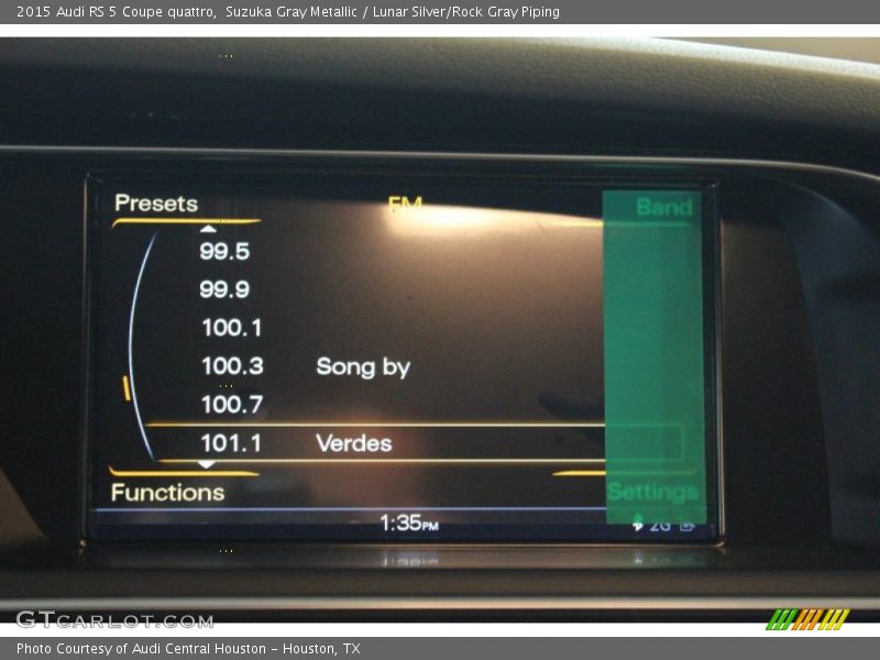 Suzuka Gray Metallic / Lunar Silver/Rock Gray Piping 2015 Audi RS 5 Coupe quattro