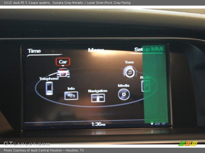 Suzuka Gray Metallic / Lunar Silver/Rock Gray Piping 2015 Audi RS 5 Coupe quattro
