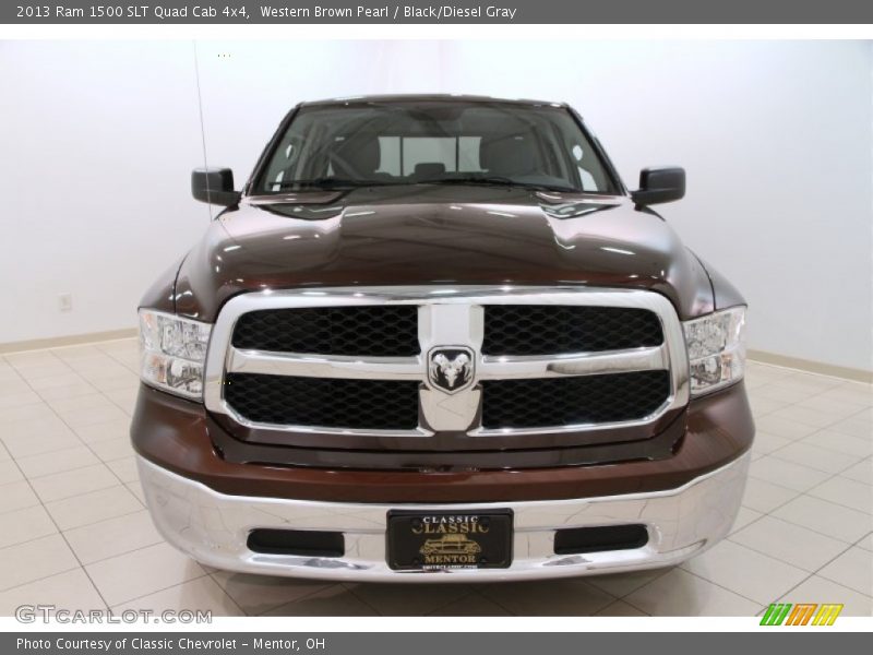 Western Brown Pearl / Black/Diesel Gray 2013 Ram 1500 SLT Quad Cab 4x4