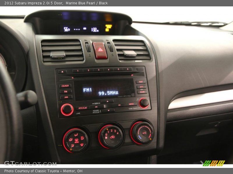 Marine Blue Pearl / Black 2012 Subaru Impreza 2.0i 5 Door