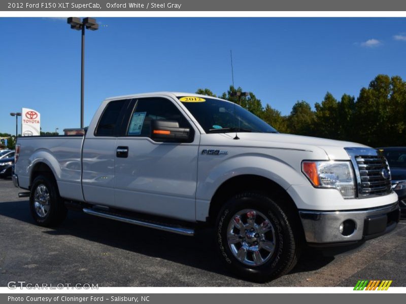 Oxford White / Steel Gray 2012 Ford F150 XLT SuperCab