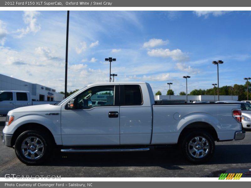 Oxford White / Steel Gray 2012 Ford F150 XLT SuperCab
