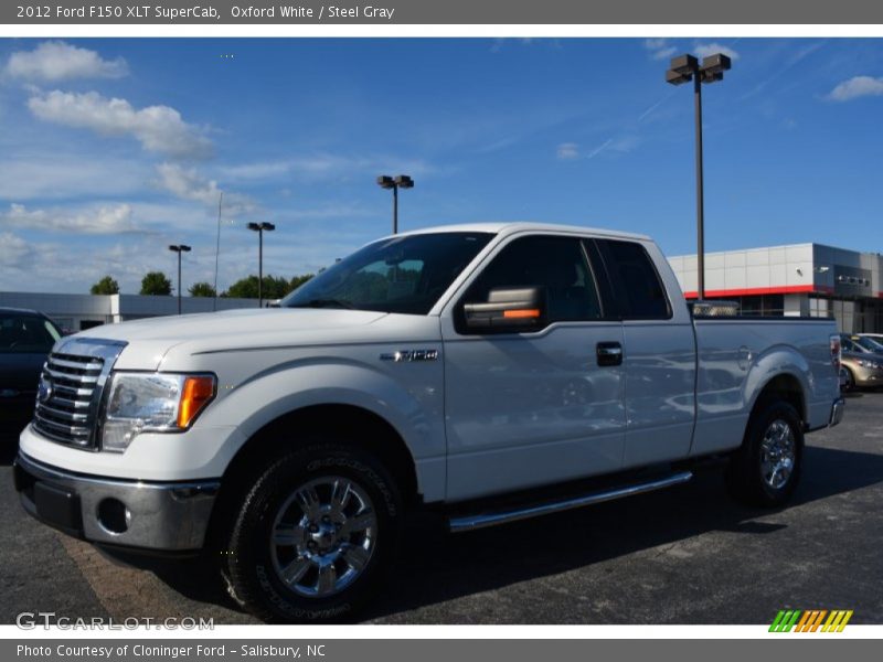 Oxford White / Steel Gray 2012 Ford F150 XLT SuperCab