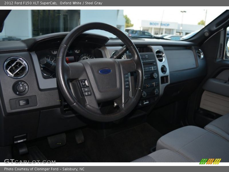 Oxford White / Steel Gray 2012 Ford F150 XLT SuperCab