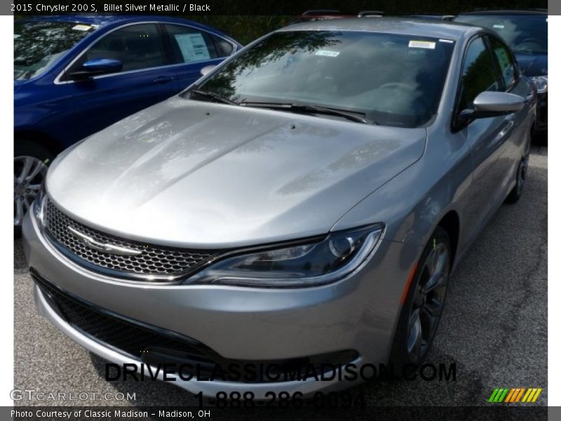 Billet Silver Metallic / Black 2015 Chrysler 200 S