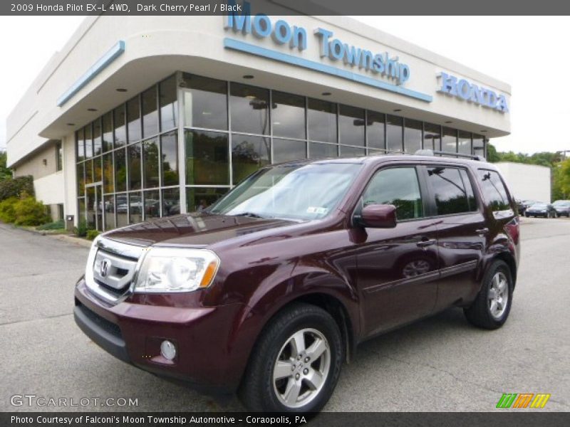 Dark Cherry Pearl / Black 2009 Honda Pilot EX-L 4WD