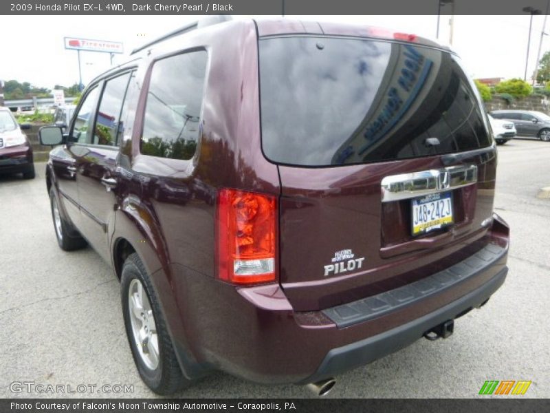 Dark Cherry Pearl / Black 2009 Honda Pilot EX-L 4WD
